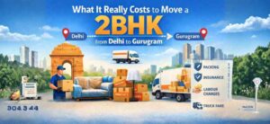 2BHK shifting cost Delhi to Gurugram, featured image