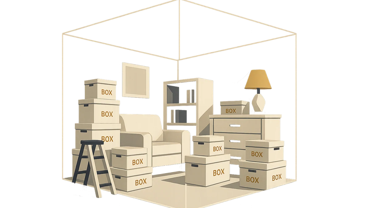Illustration for the article "Effective Use of Storage Units During Home Renovation"