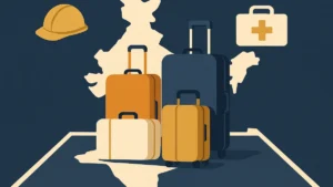Illustration for the article "Relocation Safety Checklist for Families Moving Across India"