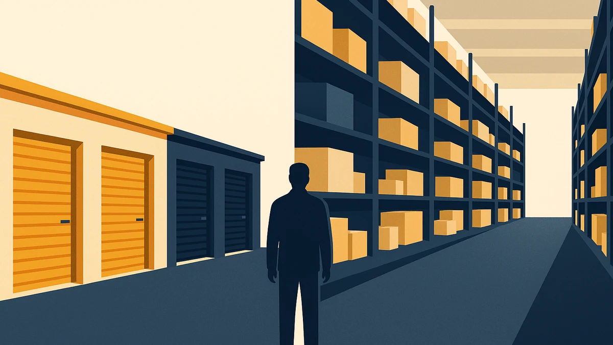 Illustration for the article "Self Storage vs Traditional Warehousing: Choosing the Right Option"