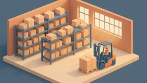 Illustration for the article "Inventory Storage: Optimizing Your Supply Chain Efficiency"