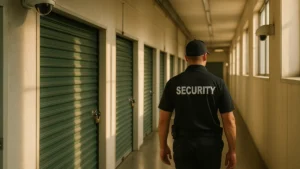 Illustration for the article "Top Security Features to Look for in a Storage Facility"